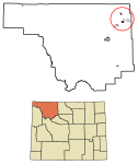 Park County Wyoming Incorporated and Unincorporated areas Powell Highlighted 5662450